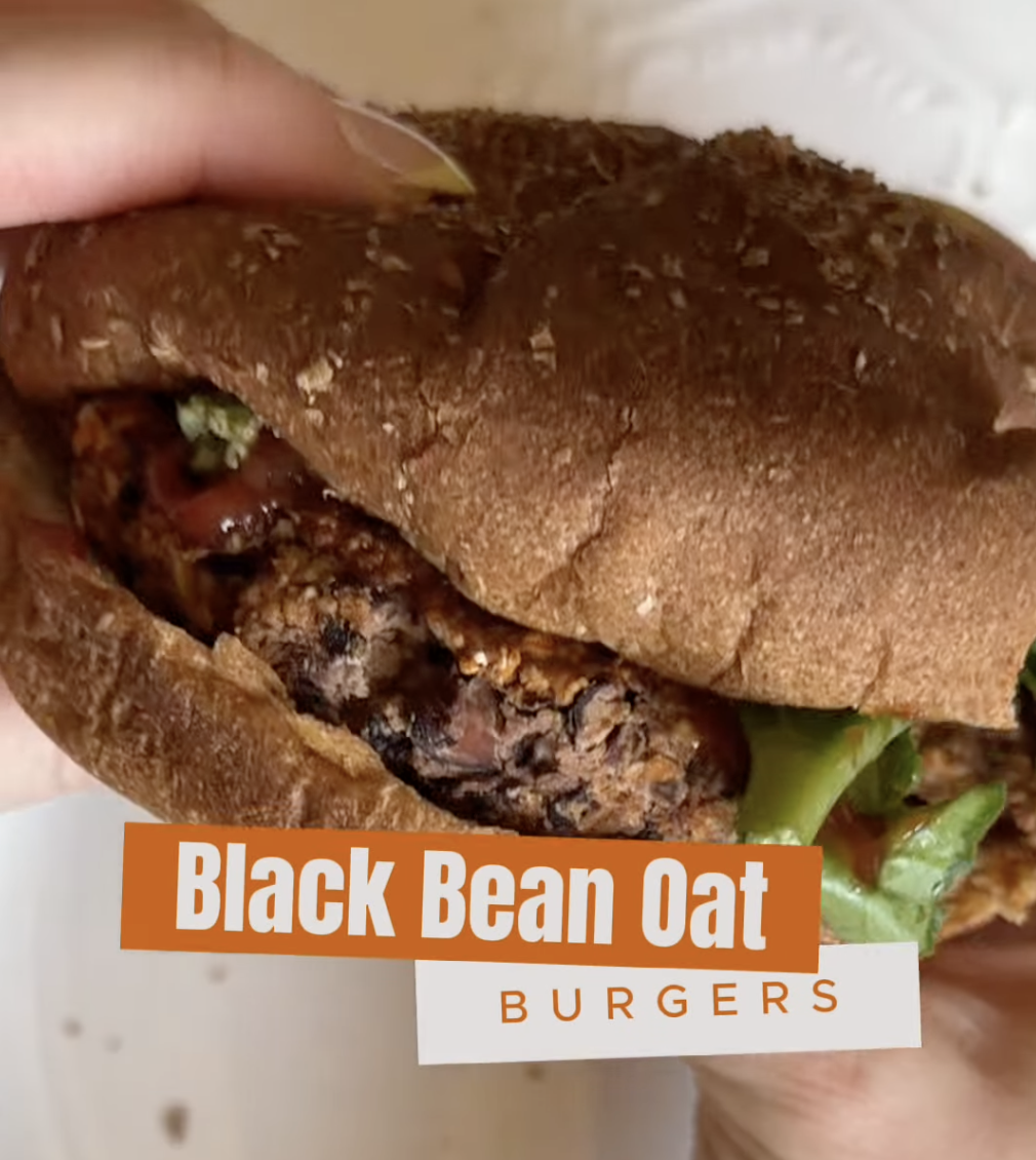 Black Bean Oat Burgers Healthy Plant-based Vegetarian
